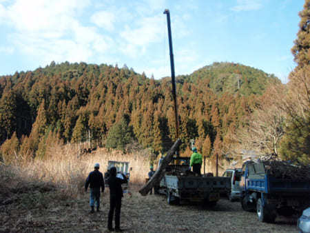 片付け作業荷積